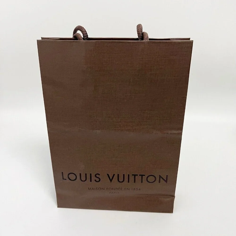 Authentic Louis Vuitton Paper Gift shopping Bag Brown